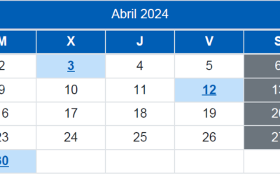 Calendario del Contribuyente / Abril 2024