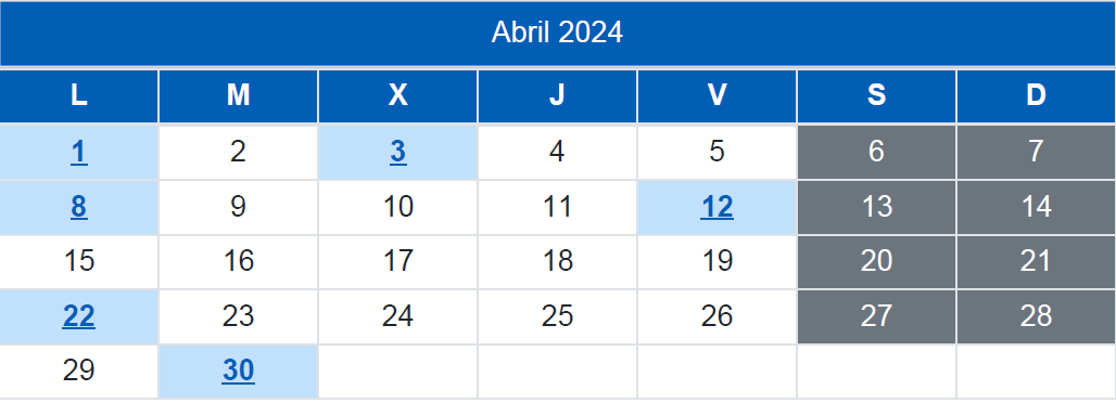 Calendari del Contribuent / Abril 2024