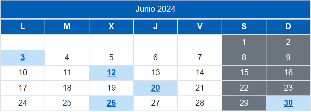 Calendario del Contribuyente / Junio 2024
