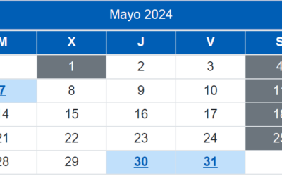 Calendario del Contribuyente / Mayo 2024