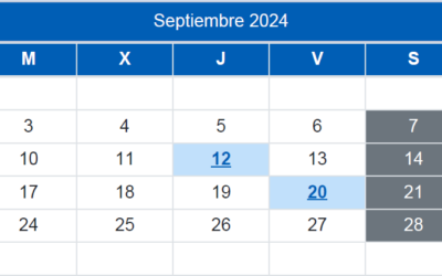 Calendario del Contribuyente / Septiembre 2024