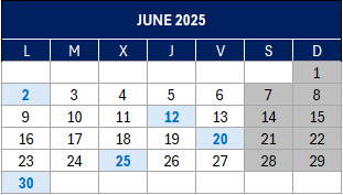 Taxpayer’s calendar / June 2025